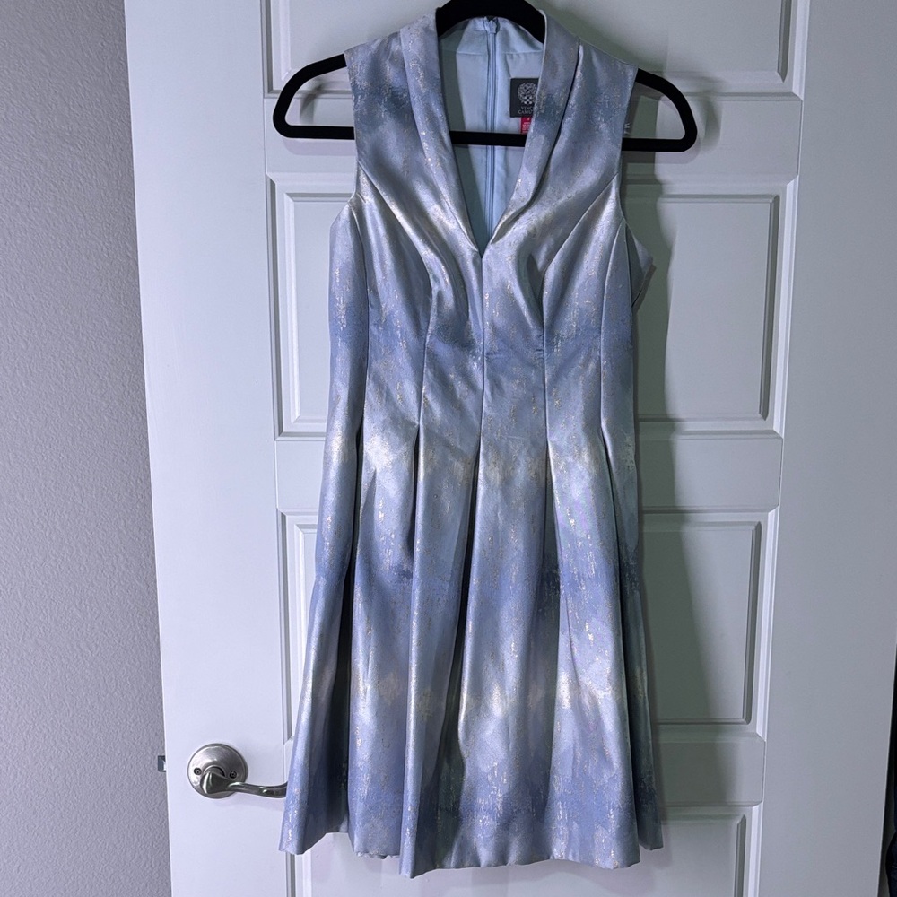 Vince Camuto Shimmering Silver Mini Dress